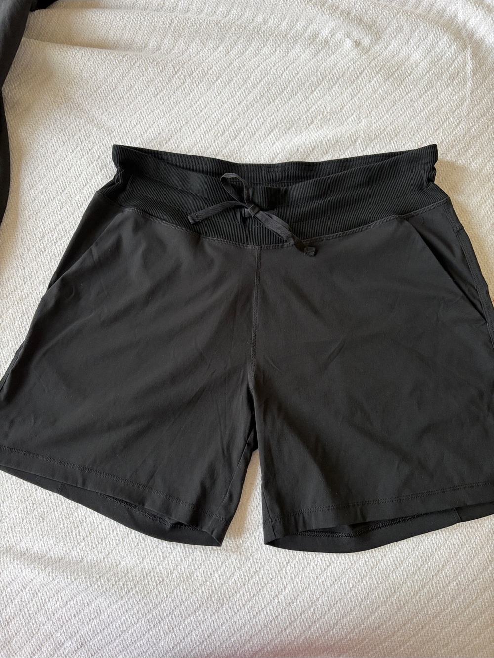 Tuff Athletics Black Drawstring Performance Shorts